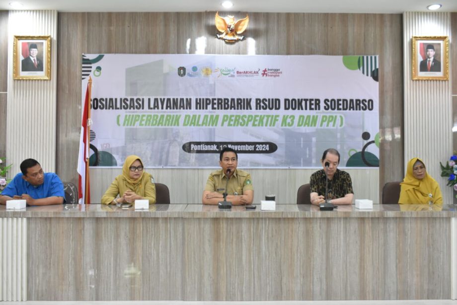 Sosialisasi Layanan Hiperbarik RSUD dr. Soedarso (Hiperbarik dalam Perspektif K3 dan PPI). Selasa, 12 November 2024.